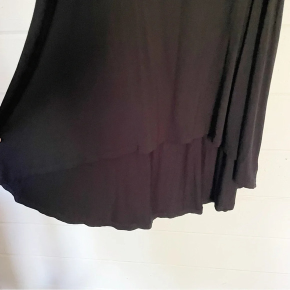 Carly Jean Los Angeles Black Rayon Sleeveless High Low Tunic Size Large - Picture 5 of 7
